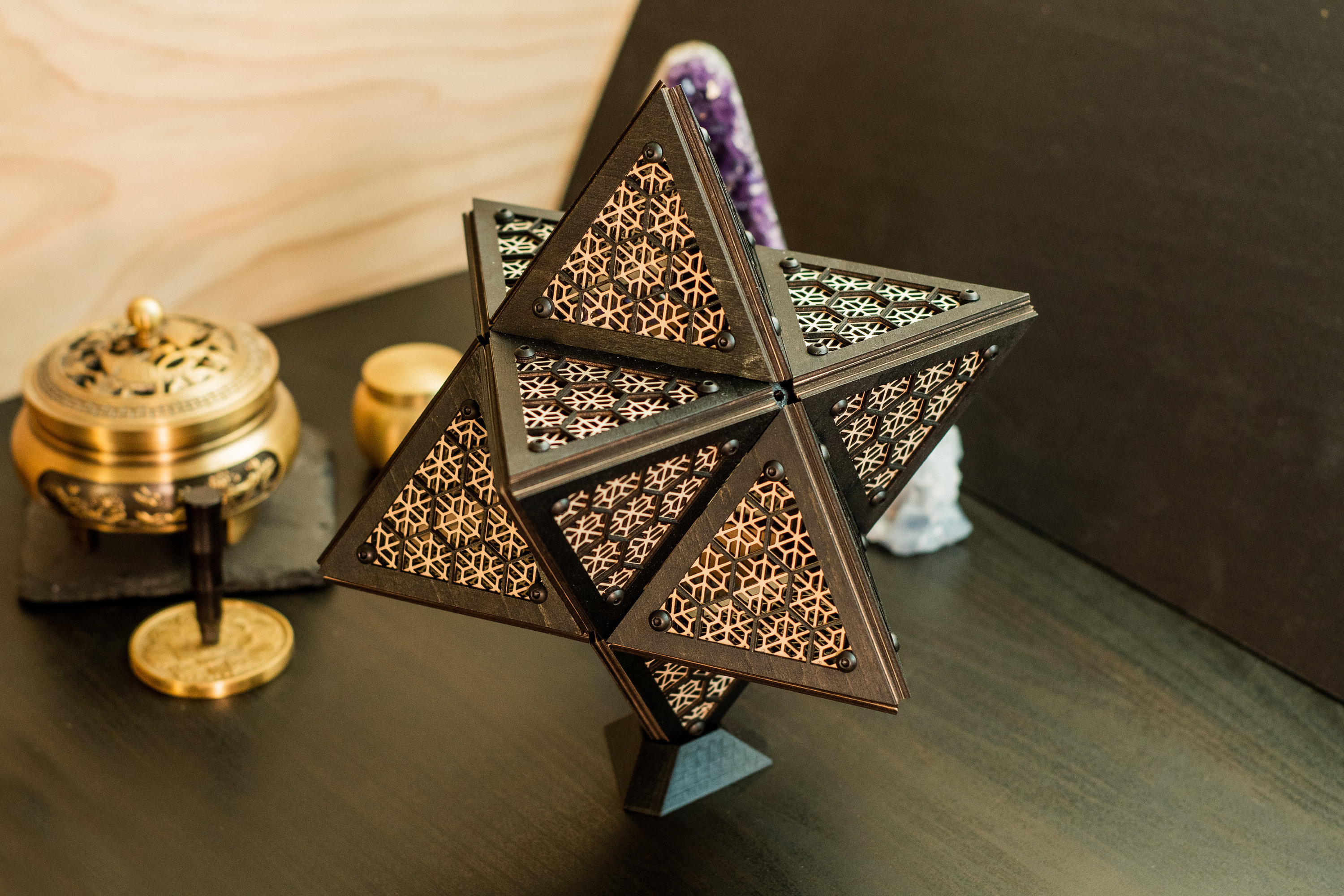 Merkaba Models Merkaba Bishamon Model Kit Sculpture, Sacred Geometry Decor, Laser Cut ...