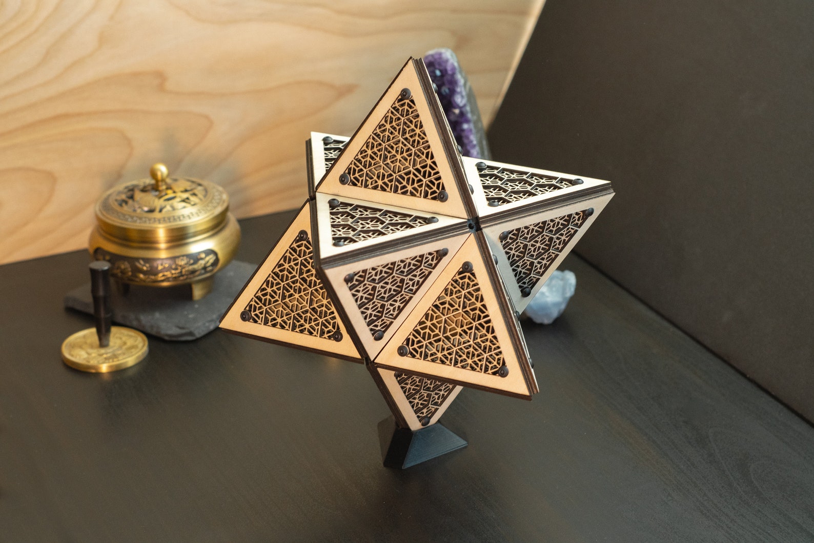 Merkaba Models Merkaba Bishamon Model Kit Sculpture, Sacred Geometry Decor, Laser Cut ...