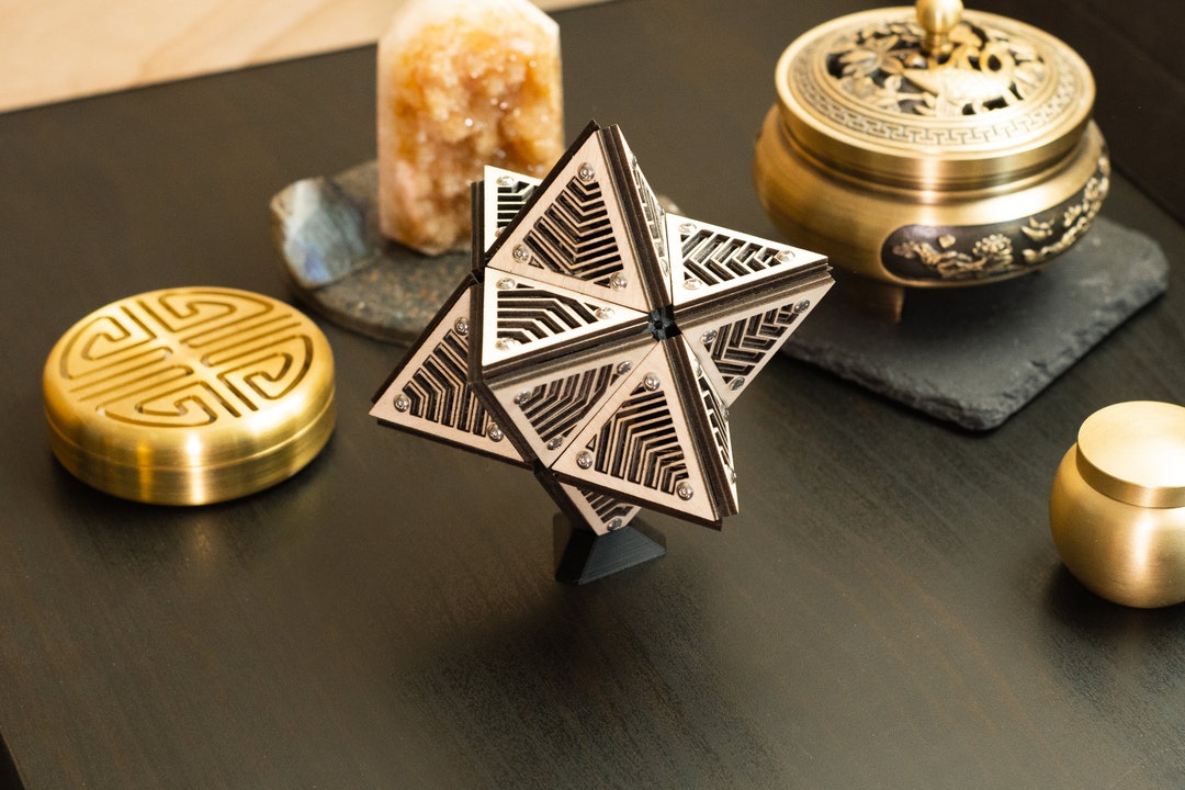 Merkaba Models Mini Merkaba Chevron Model Kit Sculpture, Sacred Geometry Decor, Laser ...