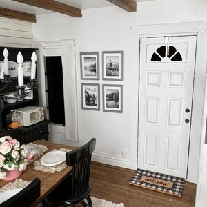 Gray Dollhouse Picture Frames-Set of 4 (1:12 scale)