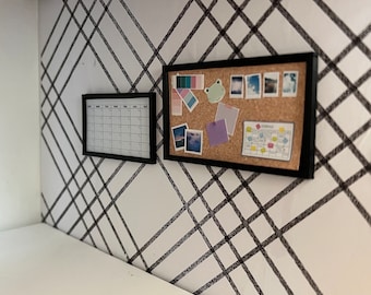 Dollhouse Cork Board & Whiteboard (1:12 scale)