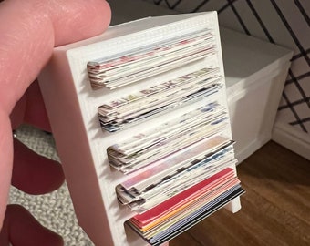 5 Shelf Dollhouse Paper Holder (1:12 scale)