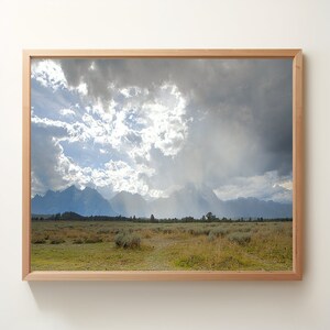 Sun Rays Over The Tetons, Parco nazionale del Grand Teton, fotografia digitale, download istantaneo