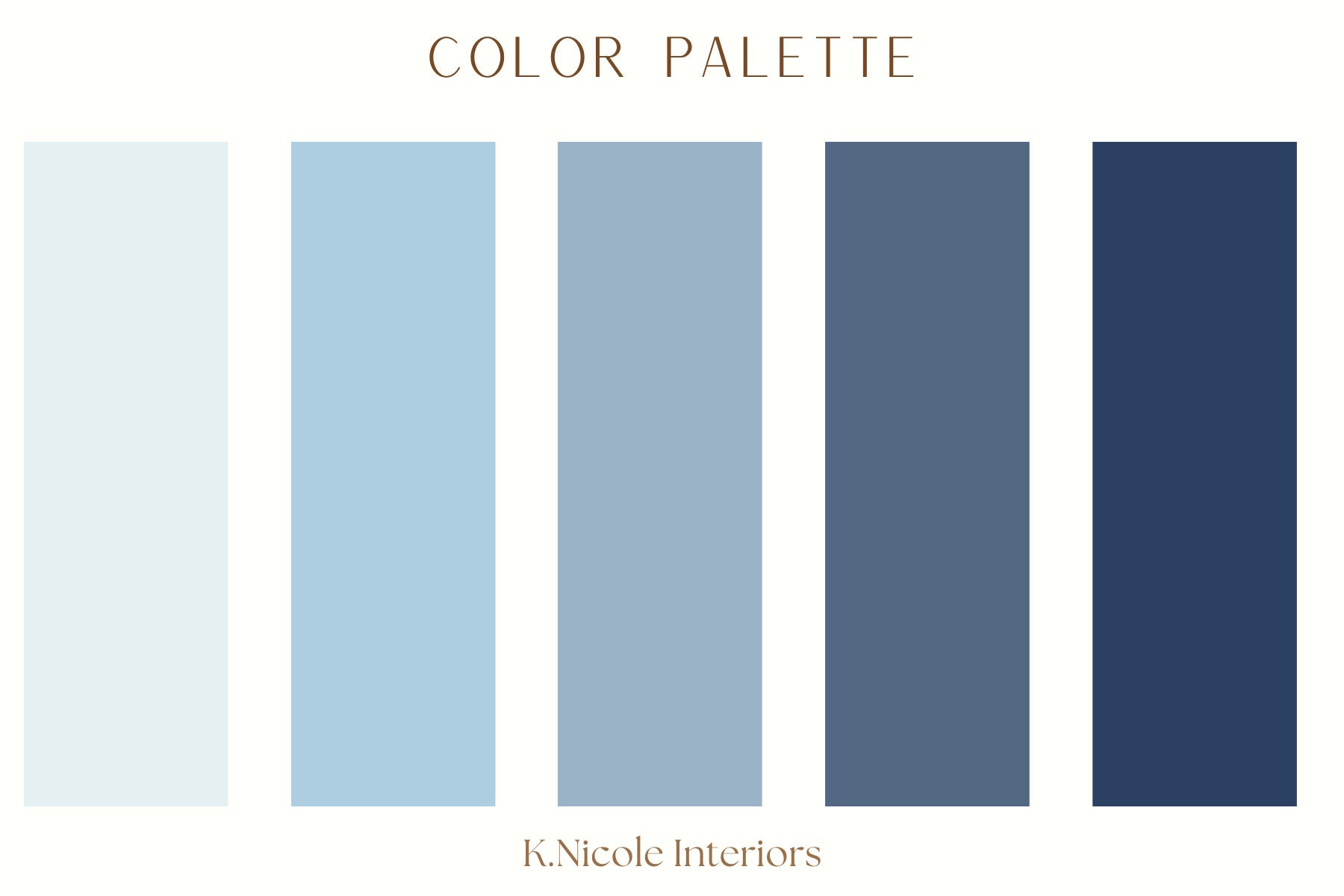 Paleta de colores So Blue | Códigos hex, equivalencias Sherwin-Williams y muestras para Procreate | Descarga instantánea