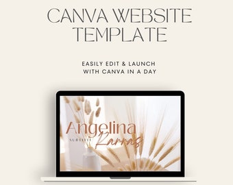 Canva Website Template | Small Business Marketing (Digital Download)