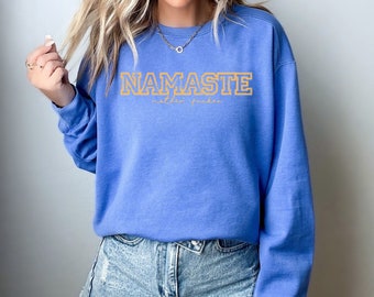 Yoga Sweatshirt, Namaste, Yoga Instructor, Yoga Gift, Yogi Apparel, Yoga Lover Gift, Yoga Crewneck, Minimalist, Comfort Colors Crewneck