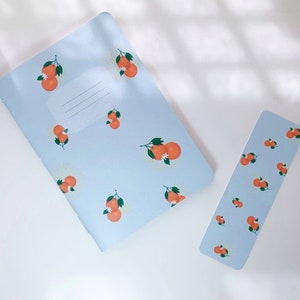 Handmade orange notebook - A6 handmade notebook