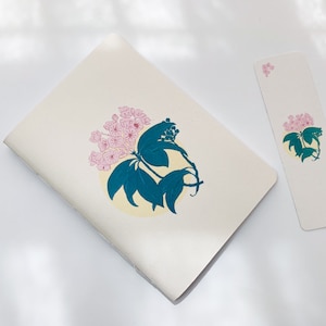 Handmade Pink Flowers Notebook - A6 Craft Notebook
