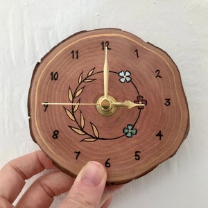 Rustic Wood Slice Wall Clock