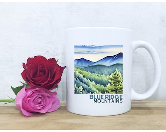 Blue Ridge Mountains Coffee Mug | National Park Lover | 11oz Ceramic Mug