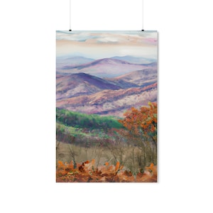 Blue Ridge Mountains Poster | Landscape Wall Art