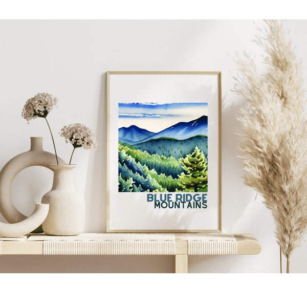 Blue Ridge Mountains SVG PNG Bundle Digital Design | Digital Download