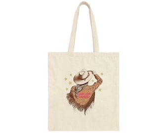 Long Live Cowgirls Canvas Tote Bag | Rodeo Cowgirl + Country Music Concerts