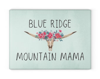 Blue Ridge Mountain Mama Glass Cutting Board | Perfect gift for Her  | Georgia Kitchen