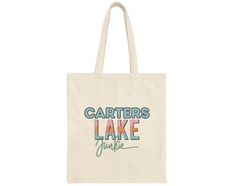 Carters Lake Canvas Tote Bag | Carters Lake Boat Bag | Blue Ridge Mountains | Georgia's Lakes
