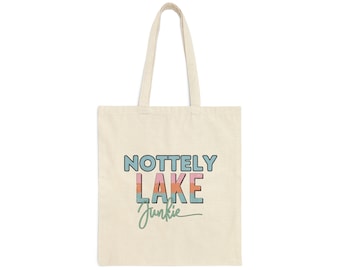 Nottely Lake Canvas Tote Bag | Lake Nottely Boat Bag | Blue Ridge Mountains | Georgia's Lakes