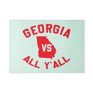 Georgia Glass Cutting Board  |  University of Georgia Bulldogs |  Kitchen Cutting Board