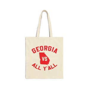 Georgia Tote Bag  |  University of Georgia Bulldogs |  Canvas Tote Bag