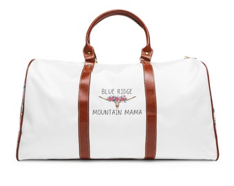 Blue Ridge Mountain Mama Weekender Bag  |  Cowhide Print Lugguage  | Travel Bag | Waterproof
