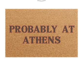 Probably at Athens Doormat | University of Georgia Bulldogs Fans | Athens GA Welcome Mat | UGA-Themed Housewarming Gift