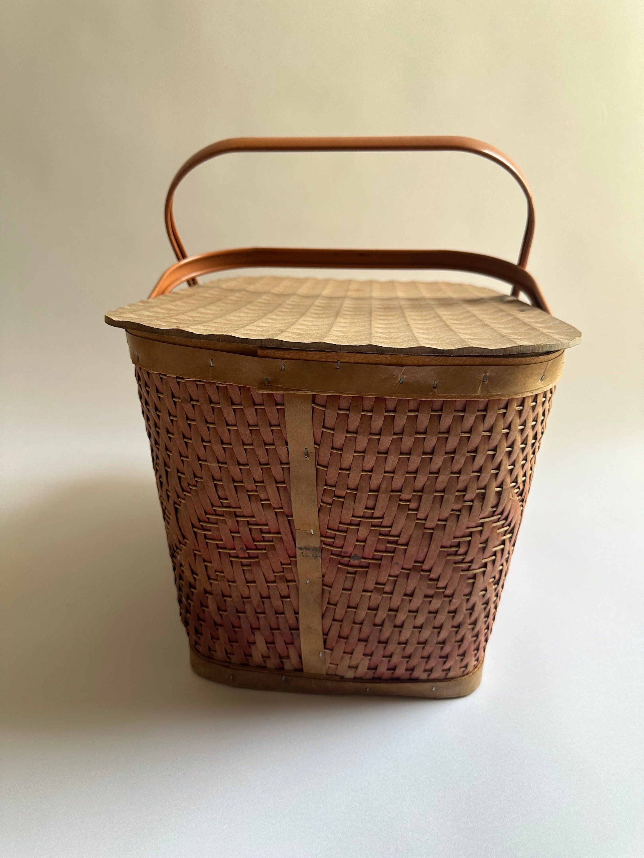 Vintage 1950s Picnic Basket Etsy