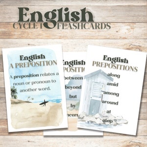 Tarjetas de memoria de inglés del ciclo 1
