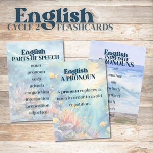 Tarjetas de memoria de inglés del ciclo 2