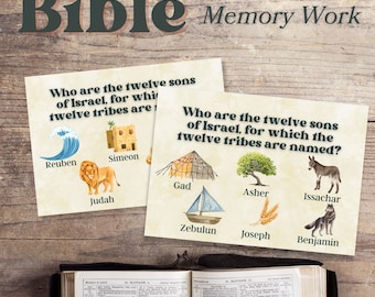 Bible Facts Memory Work + Flashcards | Old Testament | Printable | Bible Foundations
