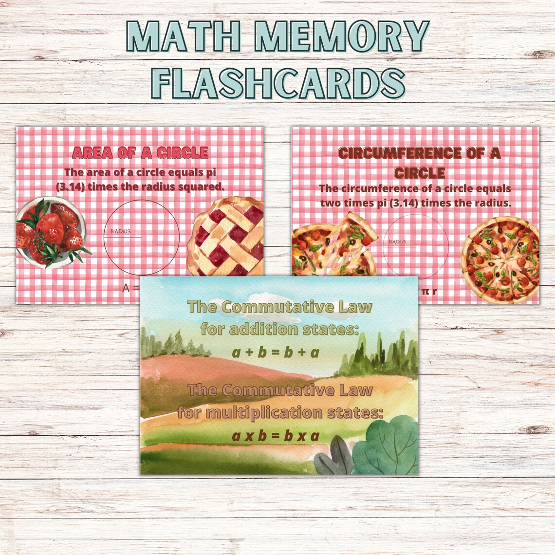 Math Flashcards, Skip Counting, Geometry, Math Equivalents, Math Laws ...