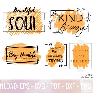 05 Ensemble Svg inspirant | Soyez gentil, Svg Bonnes vibrations | Bonnes ondes uniquement, ensemble Svg motivant positif | Esprit corps âme, soyez gentil Svg