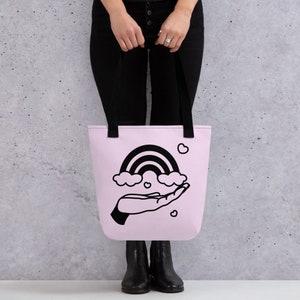 Palm and Rainbow Tote bag