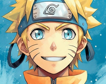 Dynamic Naruto Artwork Digital Download for Anime (Instant Download) 