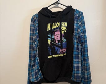 Rework Upcycle Grunge Oversize Horror Halloween Swatshirt XS/S