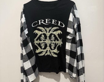 Omarbetad Upcycle Grunge Oversize Creed-tröja XL/XXL