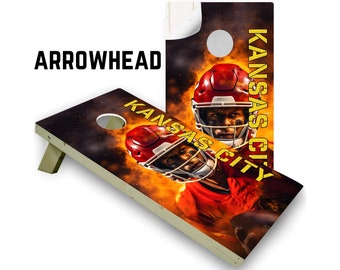 Kansas City Football Team Cornhole Decal