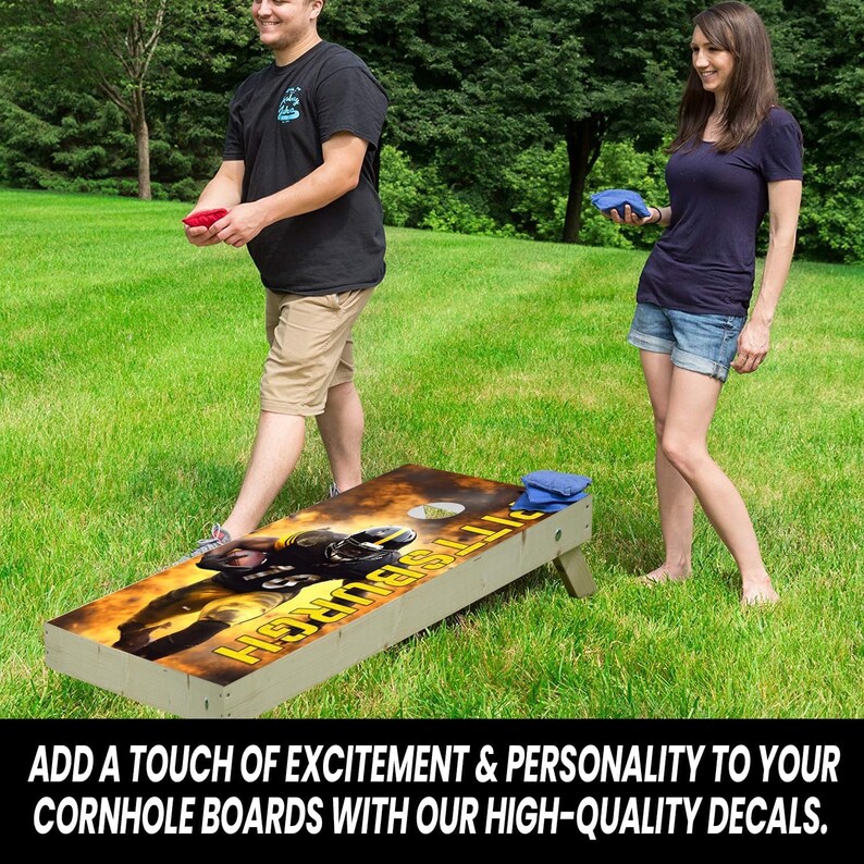 Pittsburgh Football Team Cornhole Decal - 2 Set - Etsy