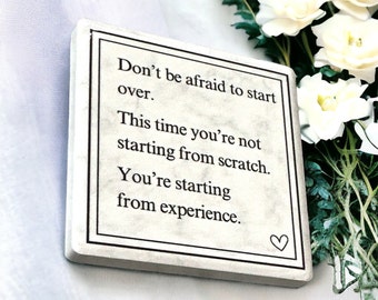 Inspirerende citaatmagneet: handgemaakt keramisch afscheidscadeau