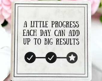 Inspirerende citaatmagneet: handgemaakt keramiek, opbeurende bevestiging