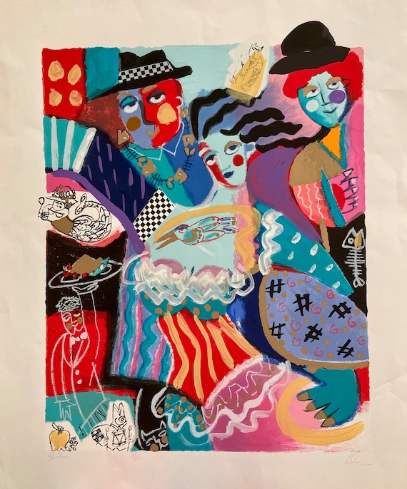 Kathy Donahey Original Mixed Media Signed and Numbered Lithograph