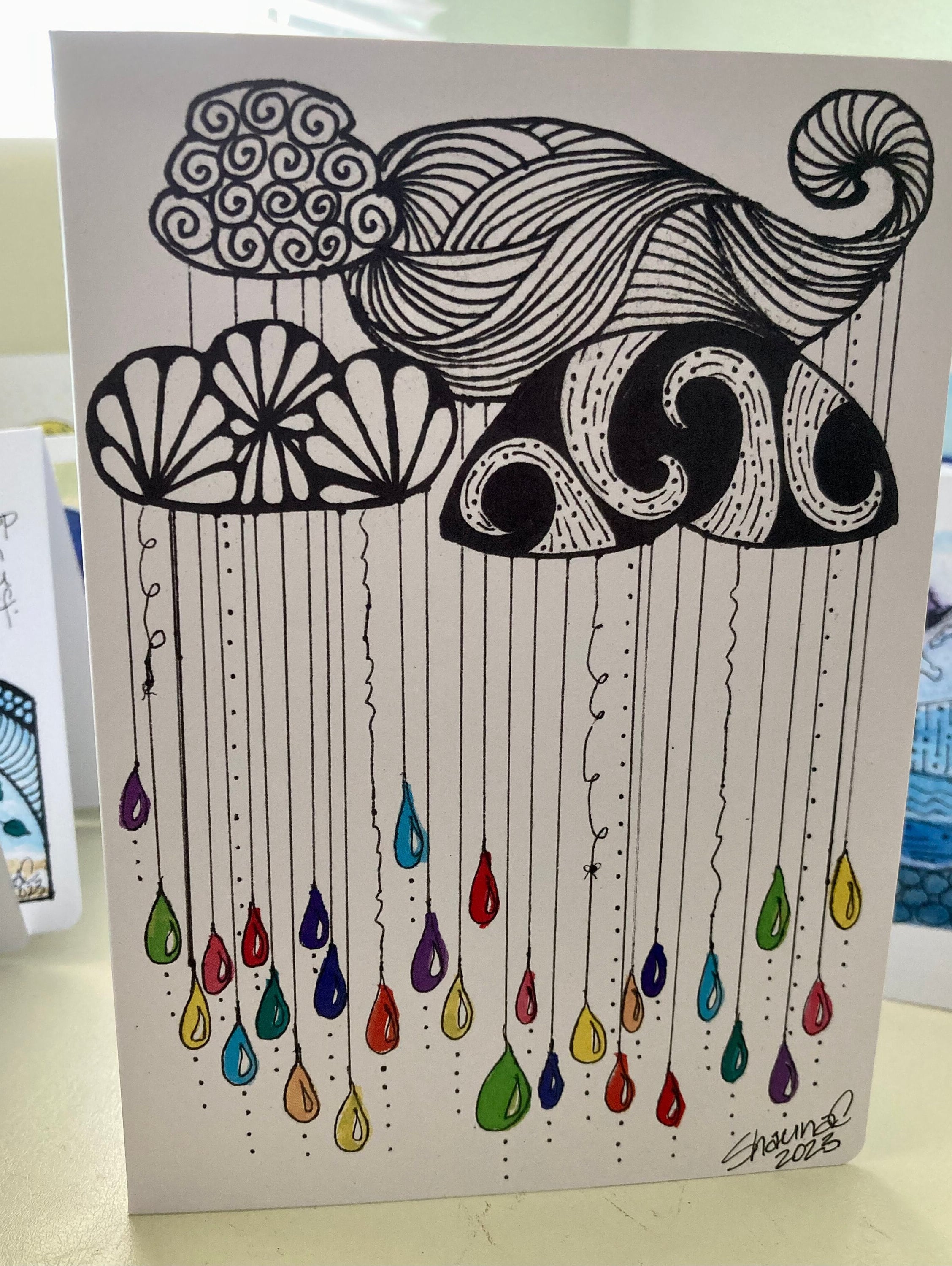 Zentangle Abstract Art Greeting Cards - Etsy