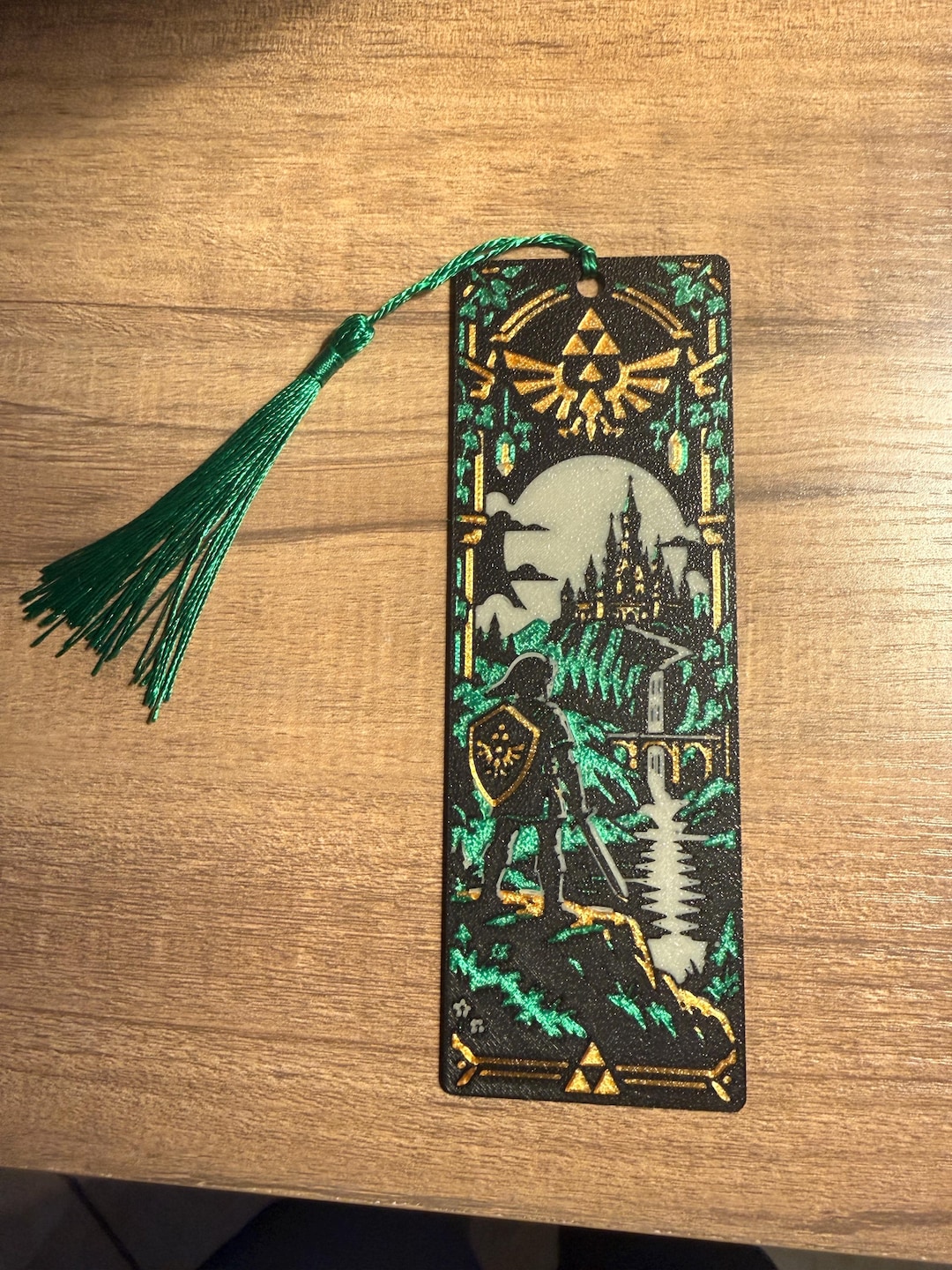 Legend of Zelda Inspired 3D Printed Bookmark | Link With Triforce ...