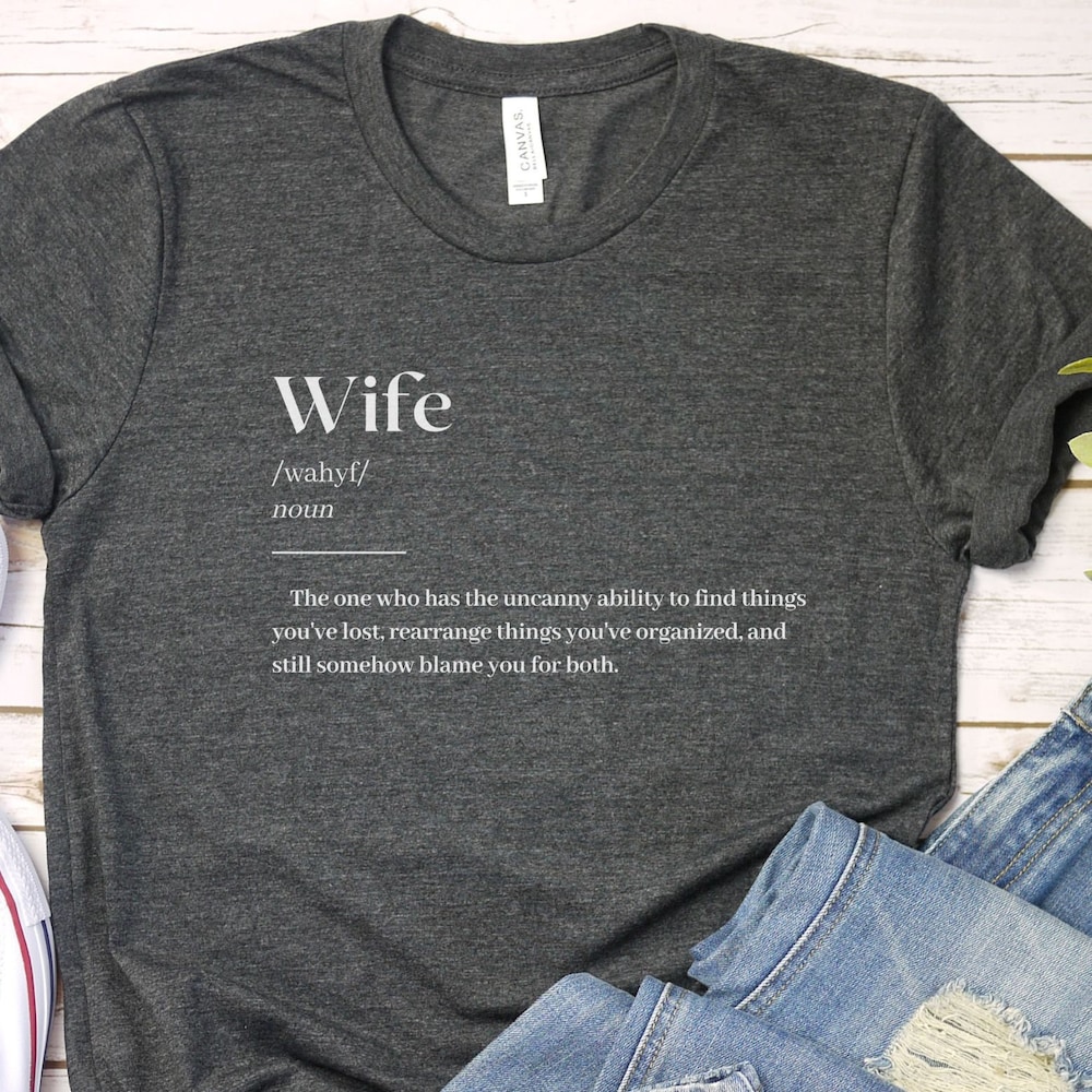 Peckshirt Custom Funny Wife Definition Shirt, Marriage Shirt, Wife Shirt, Couple Shirt, Shirt For Her, Wifey Shirt, Funny Shirt, Spouse Shirt, Dictionary Tee