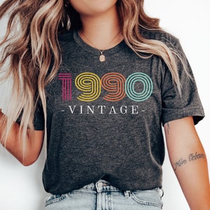 Vintage shirt 1990, shirt verjaardag 1990, 34e verjaardagscadeau, 34e verjaardag cadeau shirt, vintage T-shirt 1990, retro shirt 1990, vintage verjaardag