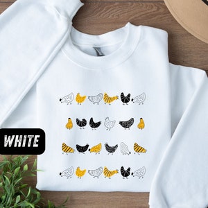 Cute Chicken Sweatshirt, Chicken Sweatshirt, Farm Sweatshirt, Mother&#39;s Day Gift, Gift for her,  Sweatshirt, Chicken Lover, Pullover