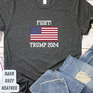 Fight for Trump-shirt, shirt Amerikaanse vlag, Pro Trump-shirt, Pro America-shirt, shirt Trump 2024, shirt Republikeinse, MAGA 2024