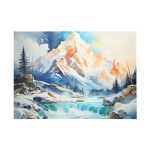 Mountains and Wilderness Puzzle, Puzzles for adults 1000 pieces, 500 piece puzzle, unique puzzles, Puzzle (500, 1000-Piece), family games