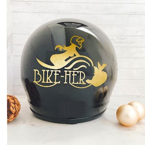 Motorcycle Helmet Decal Sticker Bike Girl Lady Biker Woman Sticker Outdoor Vinyl Female Motorcycle Decal Pink Lady Rider Decal Bike Her