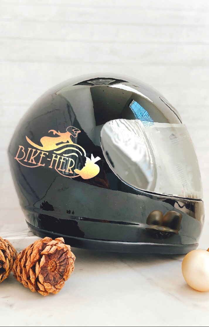Female Motorcycle Sticker Motorcycle Helmet Decal Sticker Bike Girl Lady Biker Woman Sticker ...