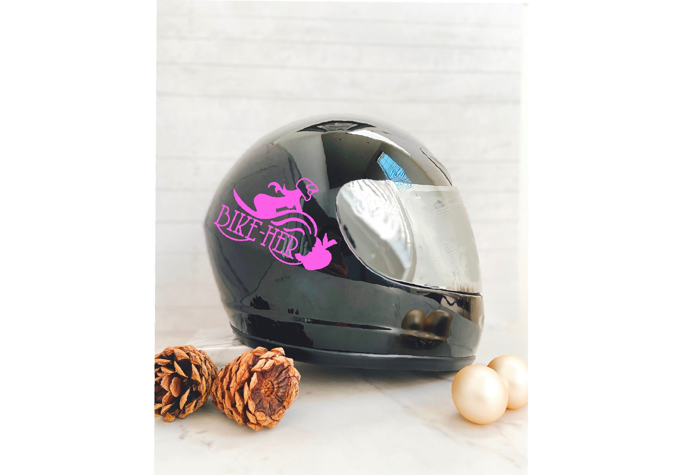 Female Motorcycle Sticker Motorcycle Helmet Decal Sticker Bike Girl Lady Biker Woman Sticker ...