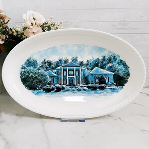 New Homeowner Gift Personalized House Drawing Plate